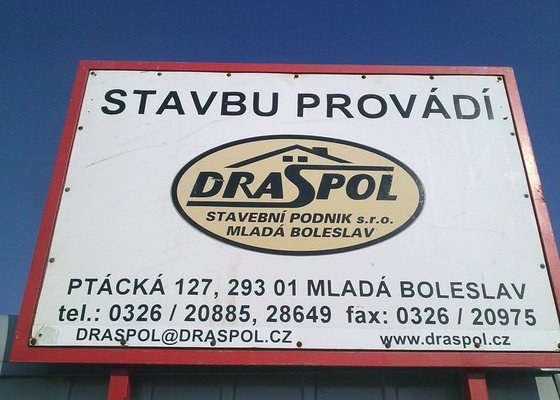 Dlouholetá spolupráce s firmou Draspol s.r.o. Mladá Boleslav