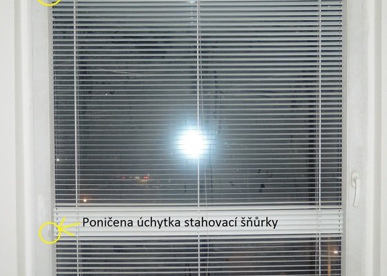 Seřízení plastových oken (4 + balkon) + oprava žaluzií