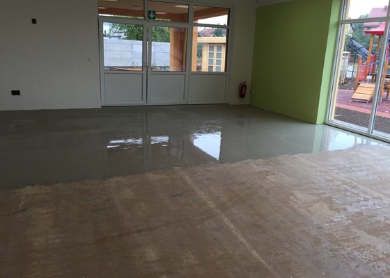 Stěrkování podlahy školka 250m2