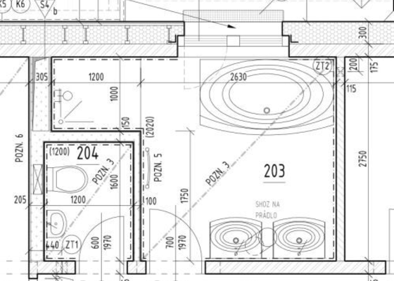 Realizace WC a koupelny v novostavbě RD