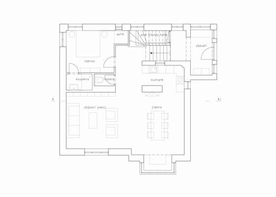 Studie rekonstrukce podkroví domku