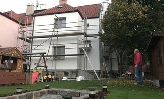 Zateplení fasády rodinného domu + okapy a parapety