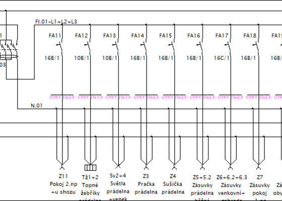 Elektroinstalace silnoproud(kompletní) a slaboproud(příprava)