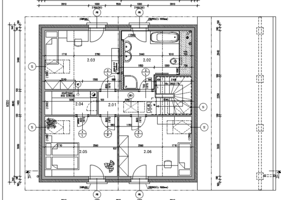 Zateplení střechy minerální vatou + konstrukce sádrokartonů, RD Nová Ves pod Pleší - stav před realizací