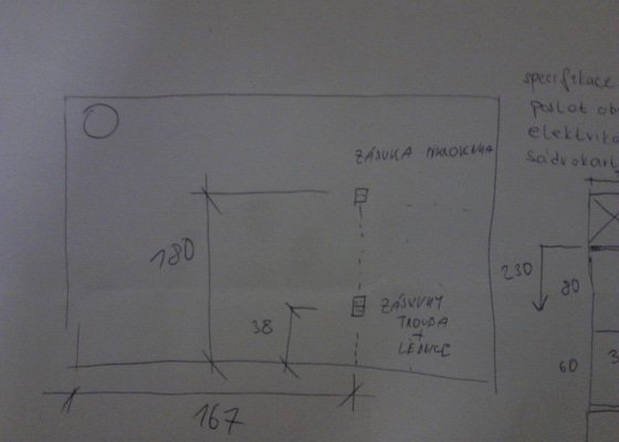 Elektrikářské práce - přidání zásuvek do kuchyně