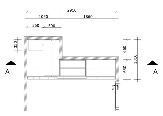 Vestavná skříň se šoupacími dveřmi - 2.9 m