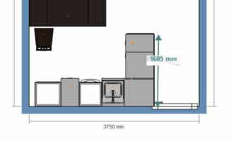 Asistence při kompletaci kuchyně Ikea - stav před realizací