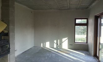 Tenkovrstvé sádrové omítky 450m2