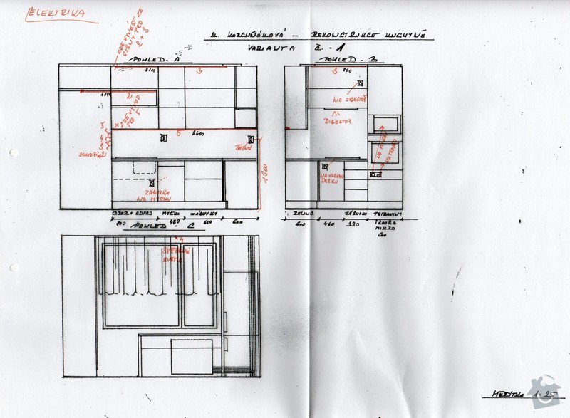 Rekonstrukce bytu 2+1 v paneláku: Elektrika kuchyně
