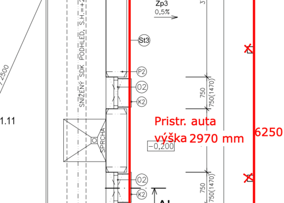 Drevena pergola a pristresek na auto - stav před realizací