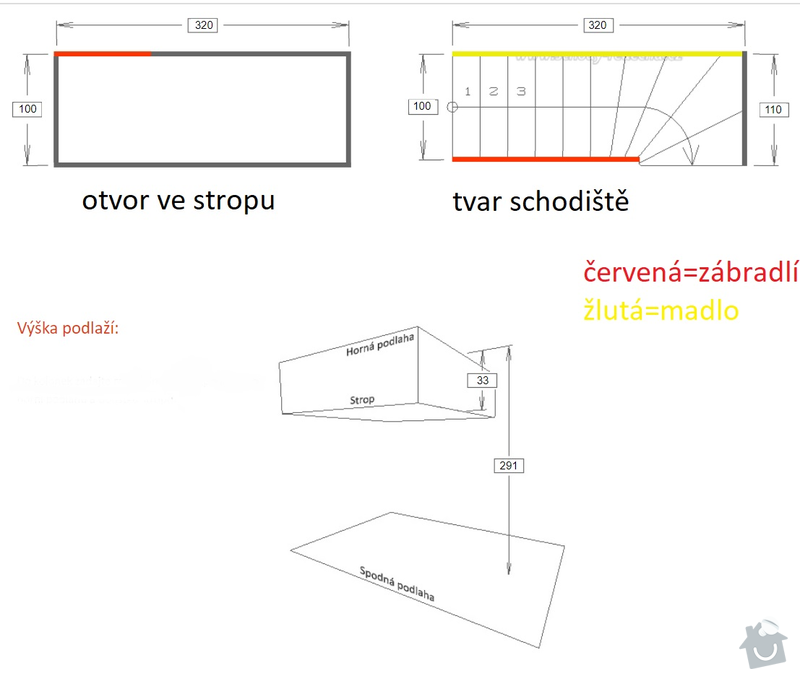 Interiérové schody kov-dřevo: schody_-_rozměry