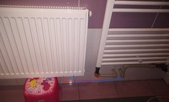 Instalace radiatoru - stav před realizací