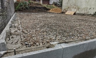 Betonová deska pod plechovou garáž 5x7m