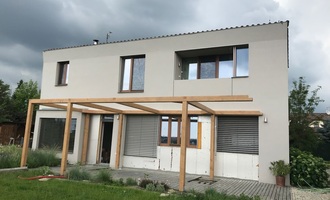 Dřevěná pergola 9x4m, bez zastřešení