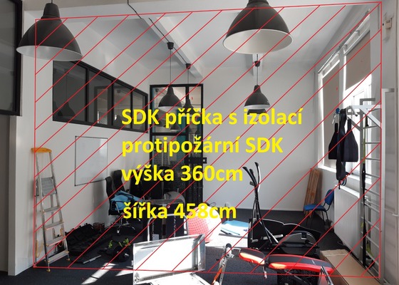 Výstavba příčky SDK s izolací