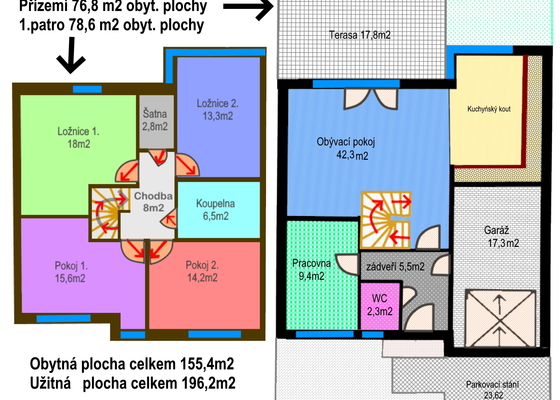 Výmalba domku 6 KK - stav před realizací