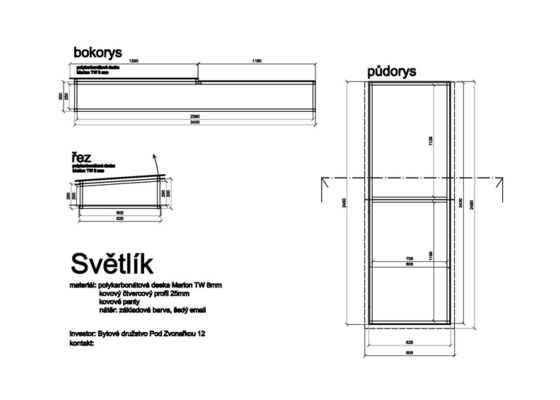 Výroba světlíku kov/plast