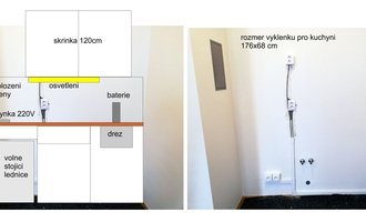 Smontovat kompletne malou kuchyni IKEA - stav před realizací