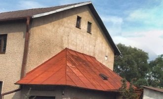 Natření plechové střechy, renovace okapů - stav před realizací