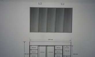 Vestavěná skříň a skříň samostatná - stav před realizací