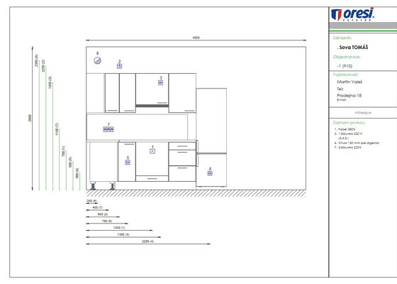 Příprava rozvodů pro kuchyň