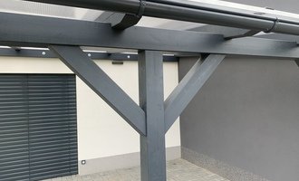 Pergola dřevěná s polykarbonátem.