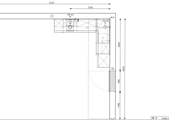 Příprava instalace pro kuchyňskou linku - stav před realizací