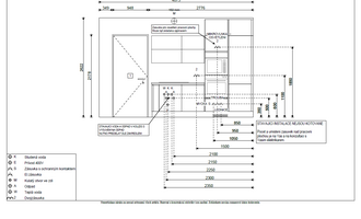 Příprava elektroinstalace do kuchyně + úprava elektroinstalace v bytě podle plánku - stav před realizací