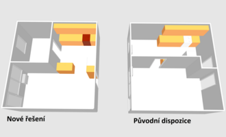 Částečná rekonstrukce panelového bytu - stav před realizací