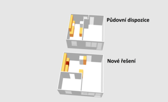 Částečná rekonstrukce panelového bytu - stav před realizací