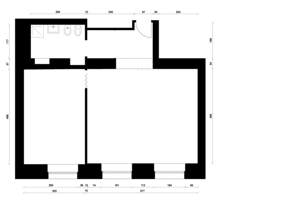 Architekt -- rekonstrukce koupelny v starším domě (Praha)