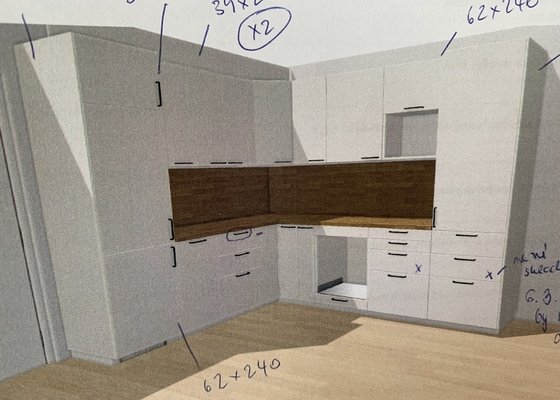 Sestavení kuchyně IKEA - stav před realizací