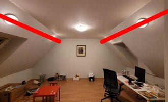 Provedení lišt pro osazení LED pásku pro nepřímé osvětlení - stav před realizací