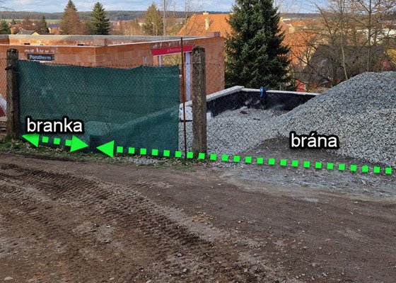 Brána a branka - stav před realizací