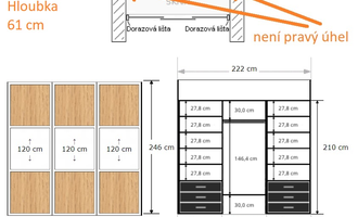 Vestavěná skříň - stav před realizací