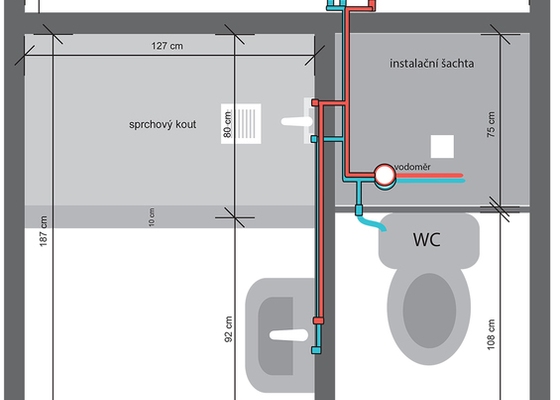 Instalatérská práce (výměna vodovodů +odpad v panelovém jádře)