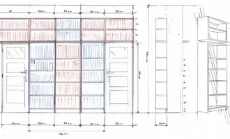 Vestavena knihovna na miru - stav před realizací
