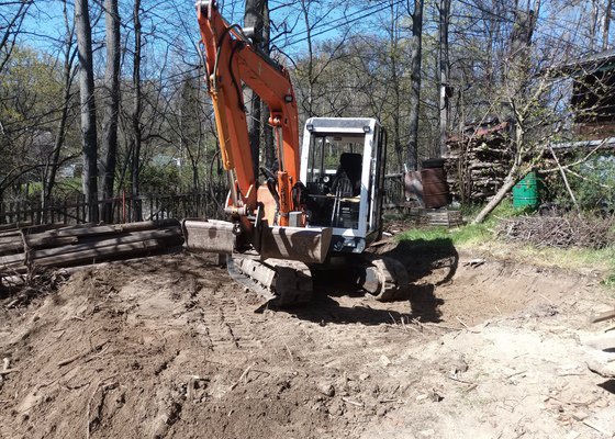 Zastřešená pergola s krbem