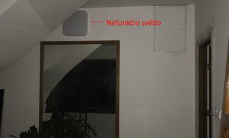 Elektroinstalační práce - osvětlení - stav před realizací