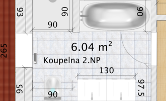 Rekonstrukce 2 koupelen předsíně a kuchyně. - stav před realizací