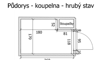 Rekonstrukce koupelny - stav před realizací