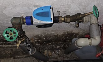 Revize kotle Baxi a výměna napouštěcího ventilu do topení, instalace redukčního ventilu na vodovodní řad - stav před realizací