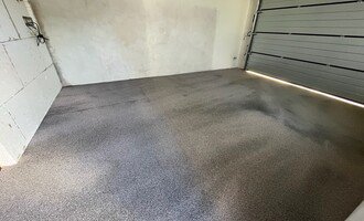Vyrovnání betonové podlahy v garazi pod epoxydovy nater