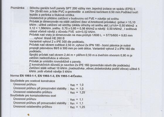 Projekt statiky dvougaráže