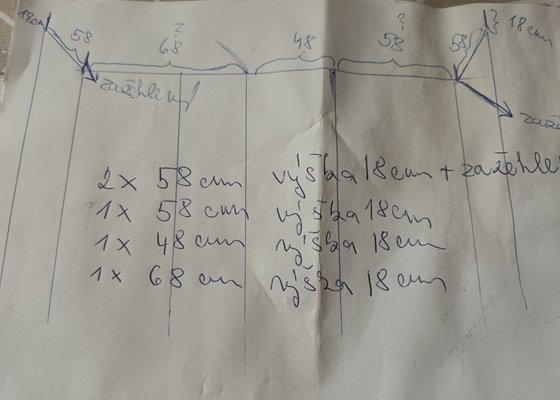 Nařezani ruzne delky 58,48,68 a vyška18cm