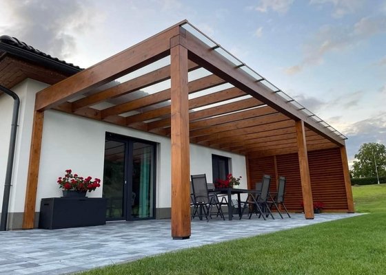 Dřevěná pergola 8x4 m