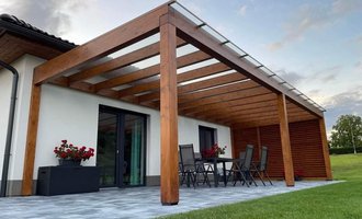 Dřevěná pergola 8x4 m - stav před realizací