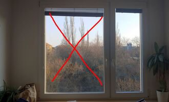 Sítě proti hmyzu do oken - stav před realizací