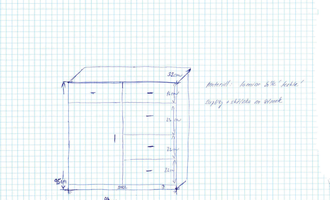 Výroba skřínky do koupelny - stav před realizací