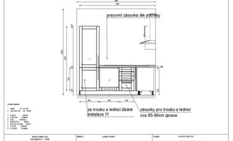 Příprava rozvodů pro kuchyň - stav před realizací